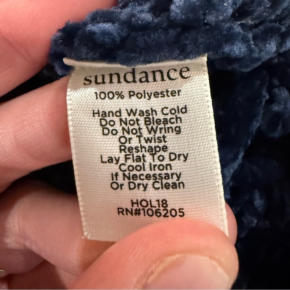 Sundance Samantha Chenille Bell Sleeve Pullover Sweater Women’s Small Dark Blue - Picture 7 of 8
